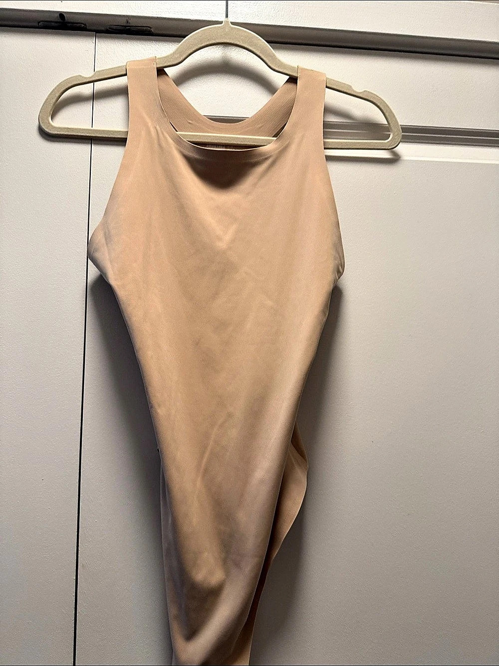 Aerie Racerback Shapewear Bodysuit in tan Medium Like New